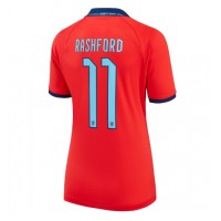 Fotballdrakt Dame England Marcus Rashford #11 Bortedrakt VM 2022 Kortermet